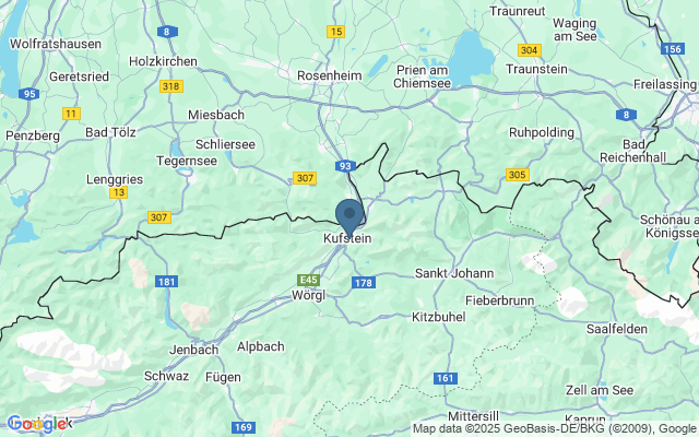 Kaart met locatie Festung Kufstein